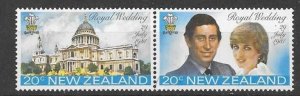 NEW ZEALAND SG1247/8 1981 ROYAL WEDDING  MNH