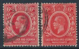 East Africa & Uganda Protectorate Used - SG 46 & 46a SC#42 - see details