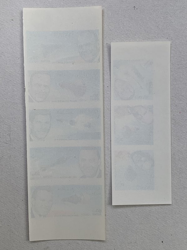 Qatar 1966 Astronaut IMPERF strips, MNH. Scott 104-104A. Mi 142-149, CV €40.00