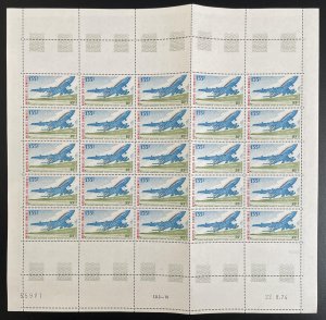 Comoros 1974 YT PA 65 sheet plane Boeing 1st flight Moroni Paris