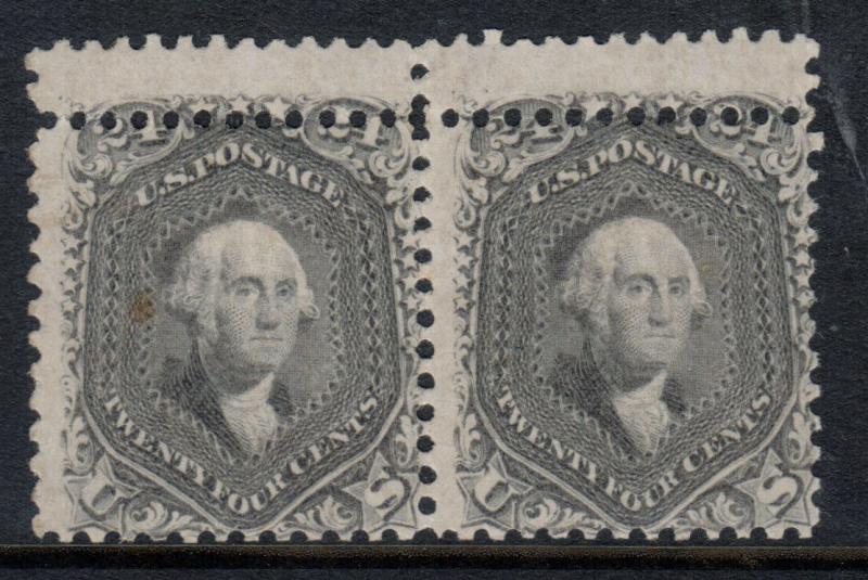 USA #78b Mint Double Perforation Pair Variety **With Certificate**