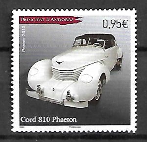 ANDORRA STAMPS. 2013, CAR AUTO CORD 810, MNH