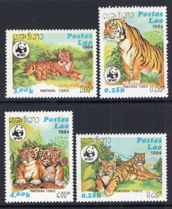 Laos 517-520 Tigers MNH VF