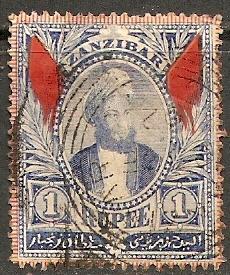 1896 Zanzibar Scott 48 Sultan Seyyid Hamid-bin-Thwain used