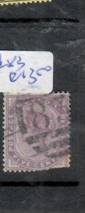 CEYLON QV   5C SG 195  #83   CANCEL   VFU         P0131A H