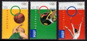 Australia Scott 2897-2899, MNH, Free Shipping, Summer Olympics, set of 3