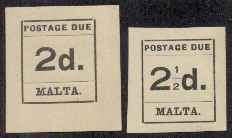 MALTA #J4-5 Mint Hinged, Scott $14.50