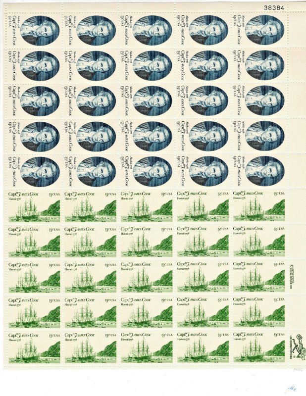 1732-33 Captian Cook Sheet  MNH