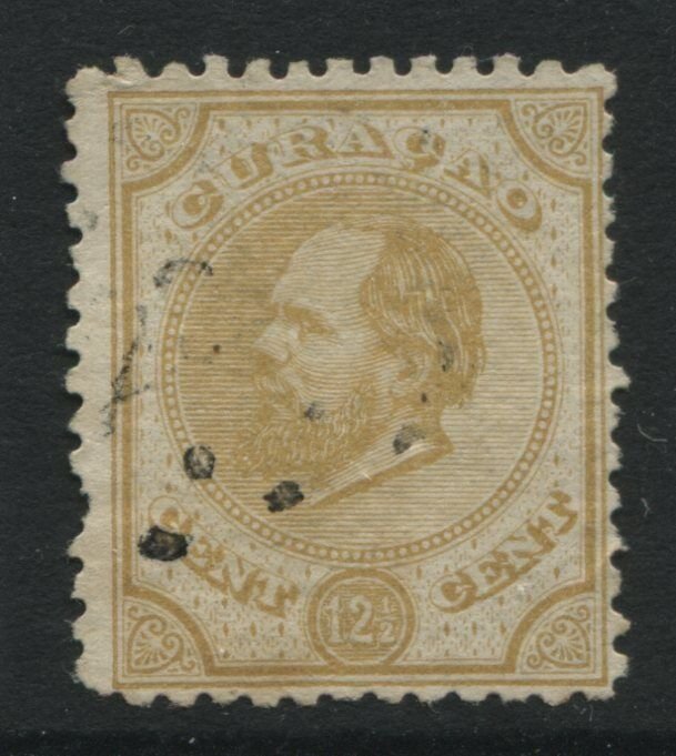 Curacao 1866 12 1/2c yellow brown used