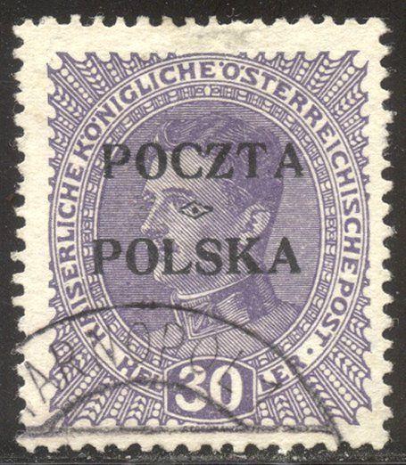 POLAND #59 Used - 1919 30h Dull Violet