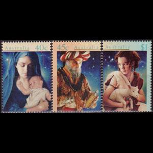 AUSTRALIA 1996 - Scott# 1567-9 Christmas Set of 3 NH