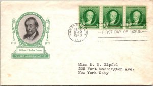 FDC 1940 SC #884 IOOR Cachet - Narraganset, RI - Strip of 3 - F61923