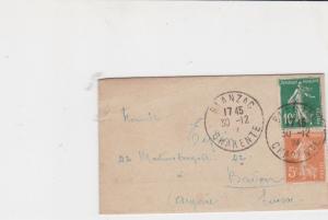 france 1924 mini stamps cover ref 20834