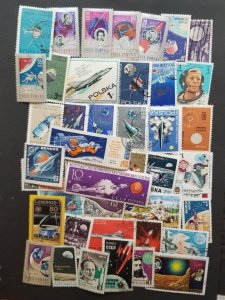 SPACE STAMPS Worldwide Lot Used CTO Topical Collection T4567