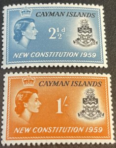 CAYMAN ISLANDS # 151-152-MINT NEVER/HINGED---COMPLETE SET---1959