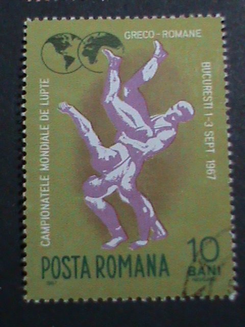 ​ROMANIA STAMP- 1967 WORLD WRESTLING CHAMPIONSHIPS-CTO STAMPS SET VERY FINE