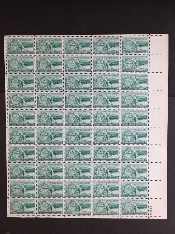 1953 sheet, Washington Territory Sc # 1019