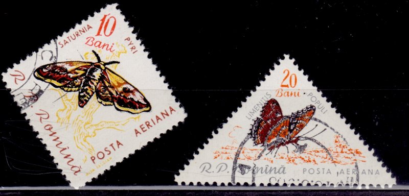 Romania, 1960, Butterflies and Moths, used