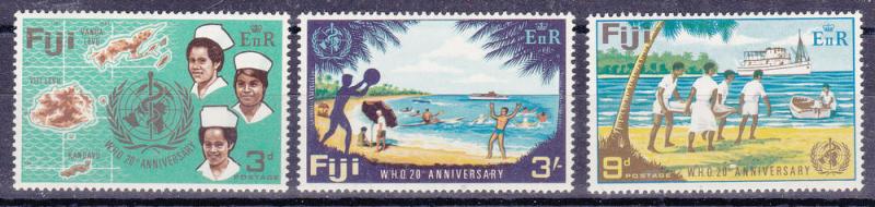 Fiji 257-59 MNH 1968 WHO 20th Anniv.