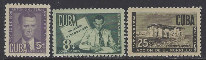 Cuba, Scott #C47-C49; Morrillo Issues, MNH