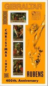 Gibraltar 1977 MNH Stamps Souvenir Sheet Scott 362a Rubens Art Paintings Christm