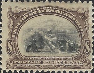 US Scott #298 MNH OG XF 8 Cent 1901 Pan American Exposition Stamp CV 220.00