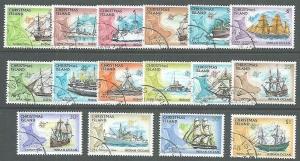 CHRISTMAS IS 1972 Ships Definitive set fine used...........................65004