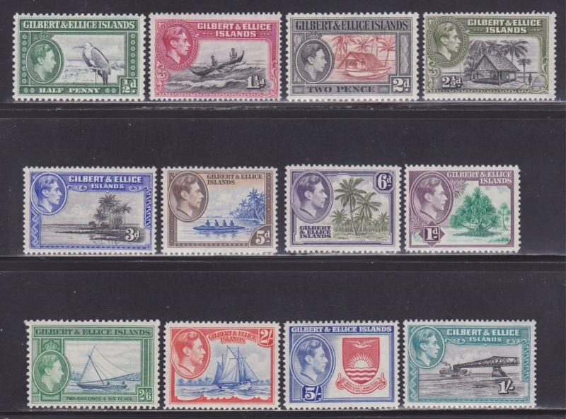 Gilbert & Ellice Is Scott #'s 40-51 VF never hinged nice colors cv $ 70