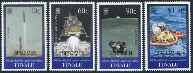 Tuvalu 800-803 SPECIMEN,MNH.Mi 832-835. 1st Manned Moon Landing,30th Ann.1999.