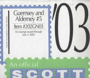 Scott Guernsey& alderney Supplement #5 2003