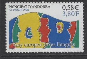 ANDORRA SGF587 2001 EUROPEAN YEAR OF LANGUAGES MNH