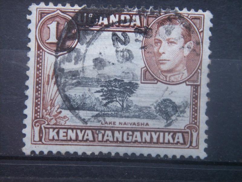 KENYA, UGANDA, TANZANIA, 1938, used 1sh, Lake Naivasha, Scott 80