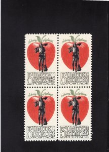 1317 Johnny Appleseed, MNH blk/4
