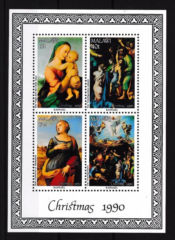 [50874] Malawi 1990 Christmas Paintings MNH Sheet