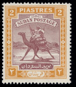 SUDAN GVI SG103, 2p purple & orange-yellow, NH MINT. Cat £12.