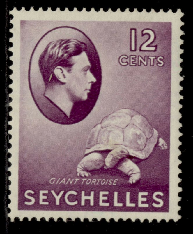 SEYCHELLES GVI SG139, 12c reddish violet, LH MINT. Cat £50. 