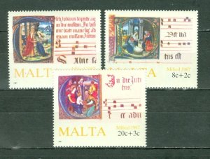 MALTA 1987  CHRISTMAS  #B60-62 SET MNH...$5.50