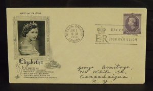 15235   CANADA   FDC # 330   Coronation Issue - Art Craft Cachet    CV$ 12.00