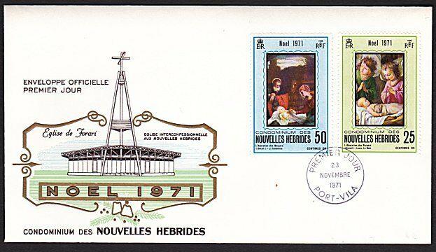 NEW HEBRIDES (French) 1971 Christmas commem FDC............................55070