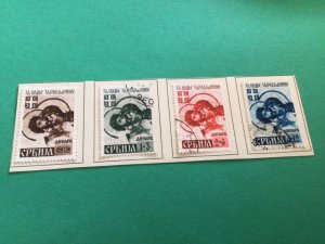 German Occupation Serbia 1941  used hinged on piece stamps A17739