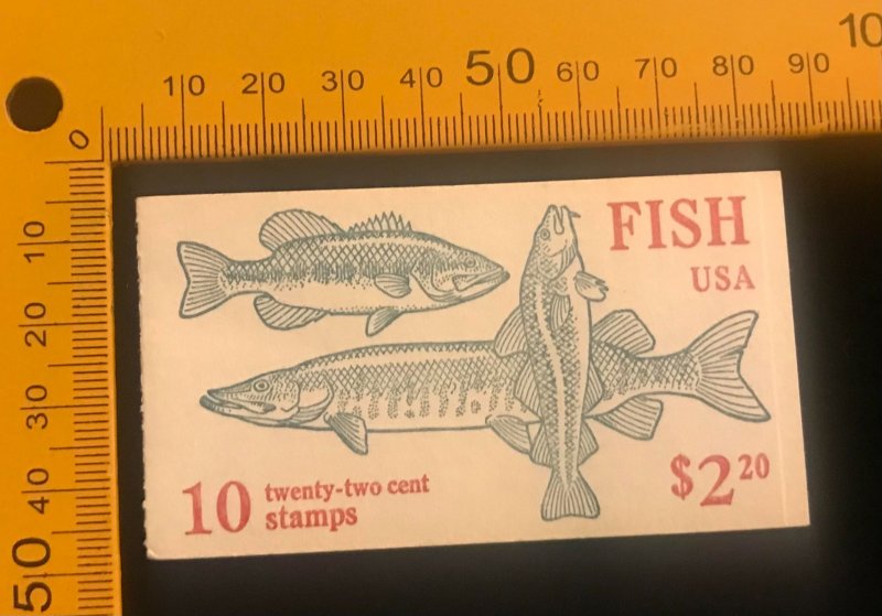 BK154 Full Booklet, Plate# 22222, MNH, 2209a, Fish Stamps