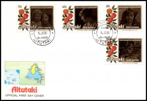 Aitutaki 373-376 U/A FDC