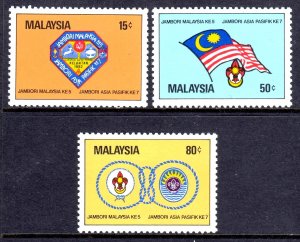 Malaysia 1982 Scouting Year Complete Mint MNH Set SC 233-235