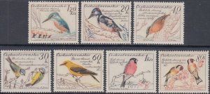 CZECHOSLOVAKIA Sc# 942-8 CPL MNH SET of 7 DIFFERENT BIRDS