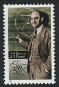 Scott 3533- Enrico Fermi, Physicist- MNH 34c 2001- unused mint stamp
