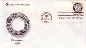 US FDC Sc.# 1768 Christmas 1978 L897