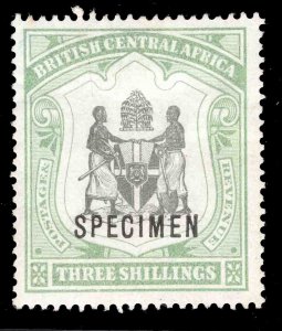 MOMEN: BRITISH CENTRAL AFRICA BCA SG #49s SPECIMEN 1897 MINT OG H LOT #66447