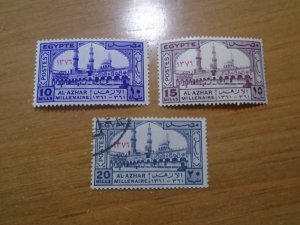 Egypt  #  395-97  used/ MH