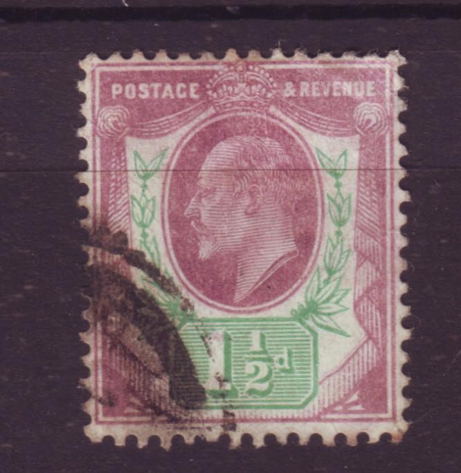 J19678 Jlstamps 1902-11 great britain used #129 king