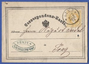 AUSTRIA 1871 2kr postal card, Mi P8 Used VF, German language, LINZ cancel